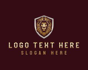 Elegant Lion Shield logo