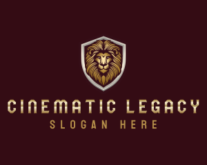 Elegant Lion Shield logo