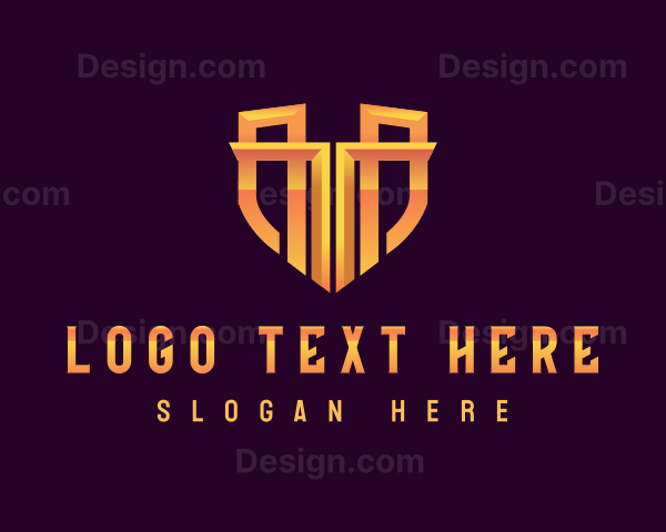 Geometric Shield Letter T Logo