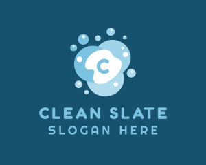 Cleaning Bubbles Sanitation logo design