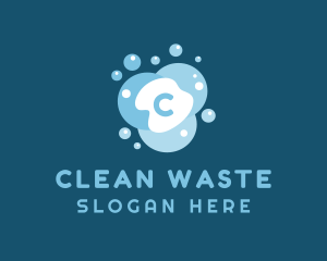 Cleaning Bubbles Sanitation logo design