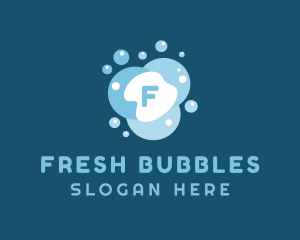 Cleaning Bubbles Sanitation logo design