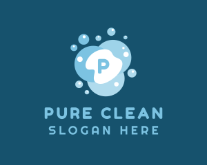 Cleaning Bubbles Sanitation logo design