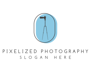 Minimalist Camera Tripod logo design