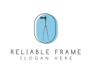 Minimalist Camera Tripod logo design