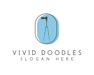 Minimalist Camera Tripod logo design