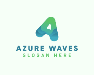 Modern Ocean Waves logo design