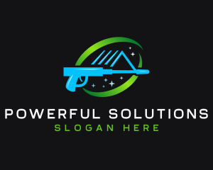 Power Wash Sanitation Disinfection logo design