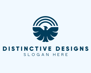 Blue Flying Falcon  logo design