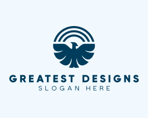 Blue Flying Falcon  logo design