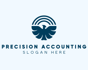 Blue Flying Falcon  logo design