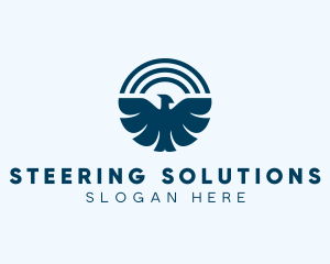 Blue Flying Falcon  logo design