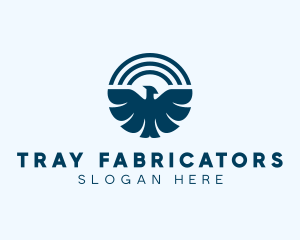 Blue Flying Falcon  logo design