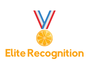 Orange Fruit Medal logo design