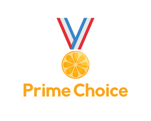 Orange Fruit Medal logo design