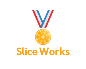 Orange Fruit Medal logo design