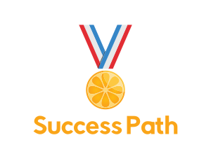 Orange Fruit Medal logo design