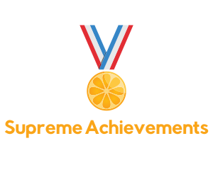 Orange Fruit Medal logo design