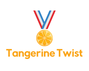 Orange Fruit Medal logo design