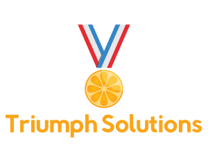 Orange Fruit Medal logo design