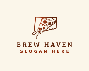 Connecticut New Haven Pizza logo design