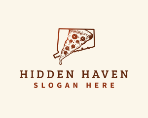 Connecticut New Haven Pizza logo design