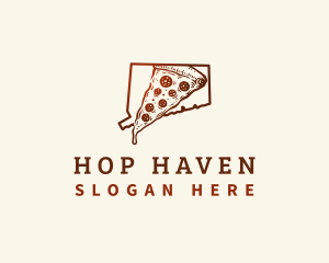 Connecticut New Haven Pizza logo design