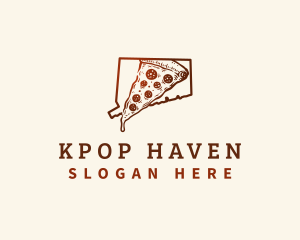 Connecticut New Haven Pizza logo design