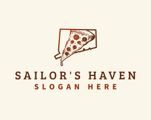 Connecticut New Haven Pizza logo design