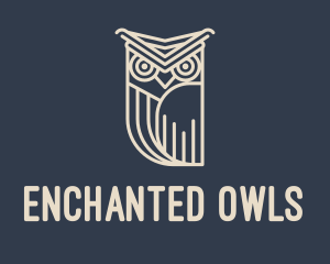 Horned Owl Outline logo