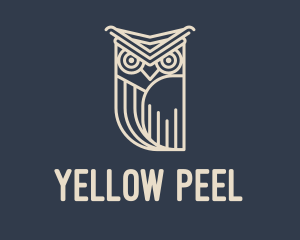 Horned Owl Outline logo design