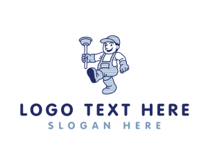 Plumber Plunger Handyman logo