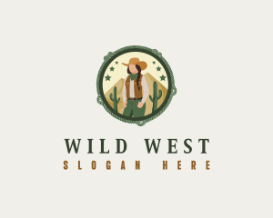 Female Cowboy Boutique logo design