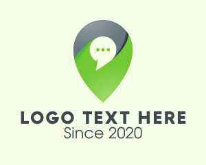 Location Pin Messaging logo