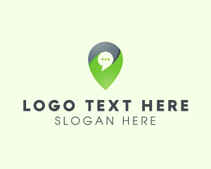 Location Pin Messaging logo