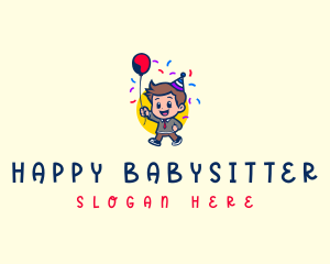 Boy Birthday Party logo design