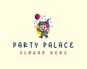 Boy Birthday Party logo design