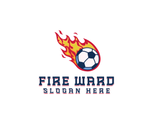 Soccer Fire Ball logo design