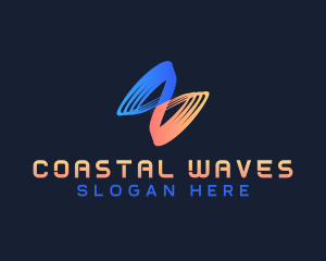 Modern Sound Wave logo design