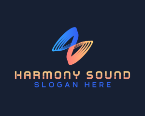 Modern Sound Wave logo design