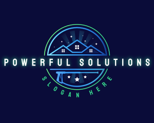 House Power Wash Maintenance logo design