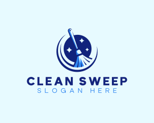 Broom Janitorial Housekeeping logo design