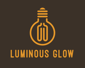 Monoline Light Bulb logo