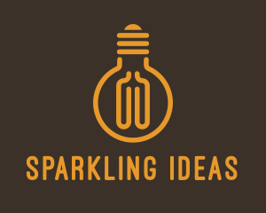Monoline Light Bulb logo