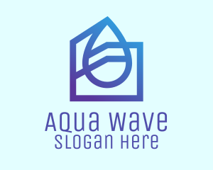 Modern Blue Water Droplet  logo design