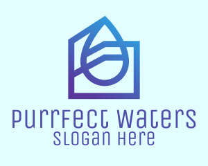 Modern Blue Water Droplet  logo design