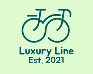 Infinity Line art Bike  logo design