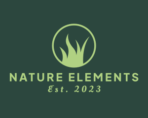 Natural Wilderness Grass logo design