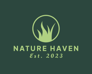 Natural Wilderness Grass logo design