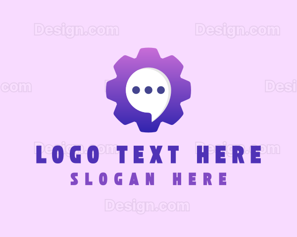 Cog Chat Bubble Logo